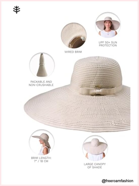 UPF 50+ Ultra Wide Sun Hat Bucket Hat Packable Crushable main image 4